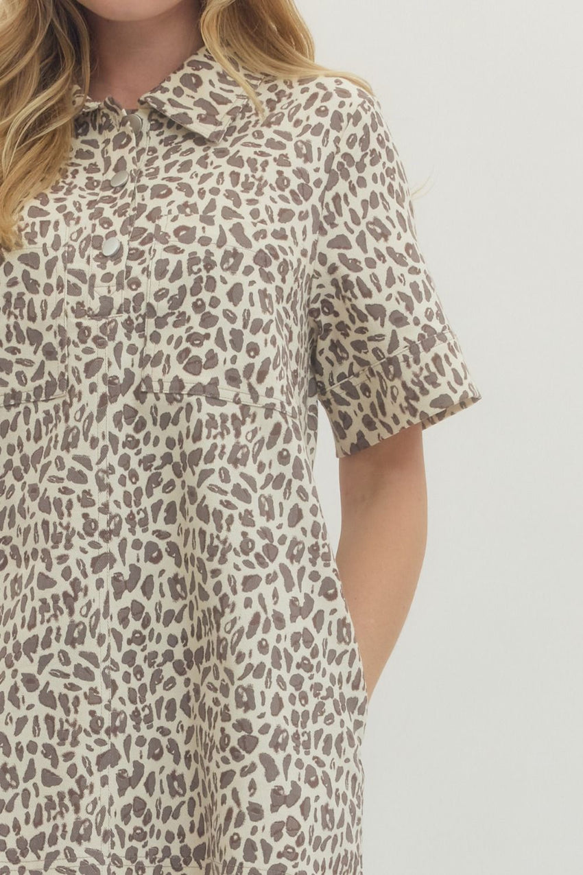 D29997 Leopard Print Dress