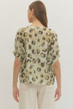 T30014 leopard Print Dolman Shirt