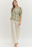 T30014 leopard Print Dolman Shirt