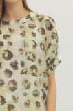 T30014 leopard Print Dolman Shirt