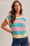 36867 Multi Chevron Stripe Sweater