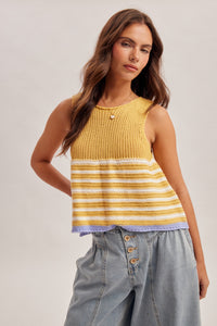 37833 Stripe Sweater Tank