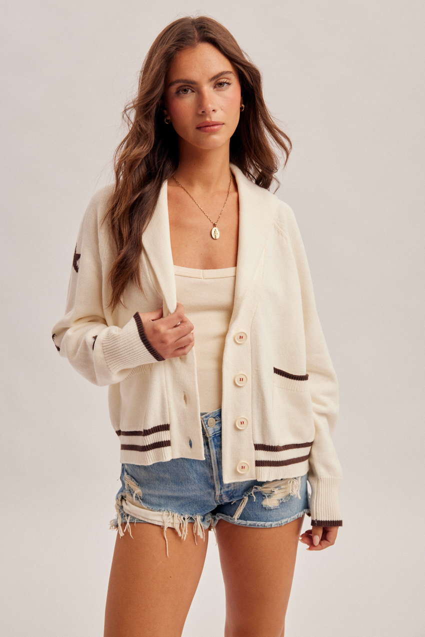 37846 Cowboy Boot Cardigan