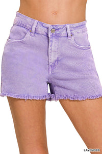 DMP-1843A Frayed Hem Shorts