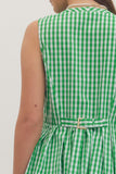D30776 Green Gingham Dress