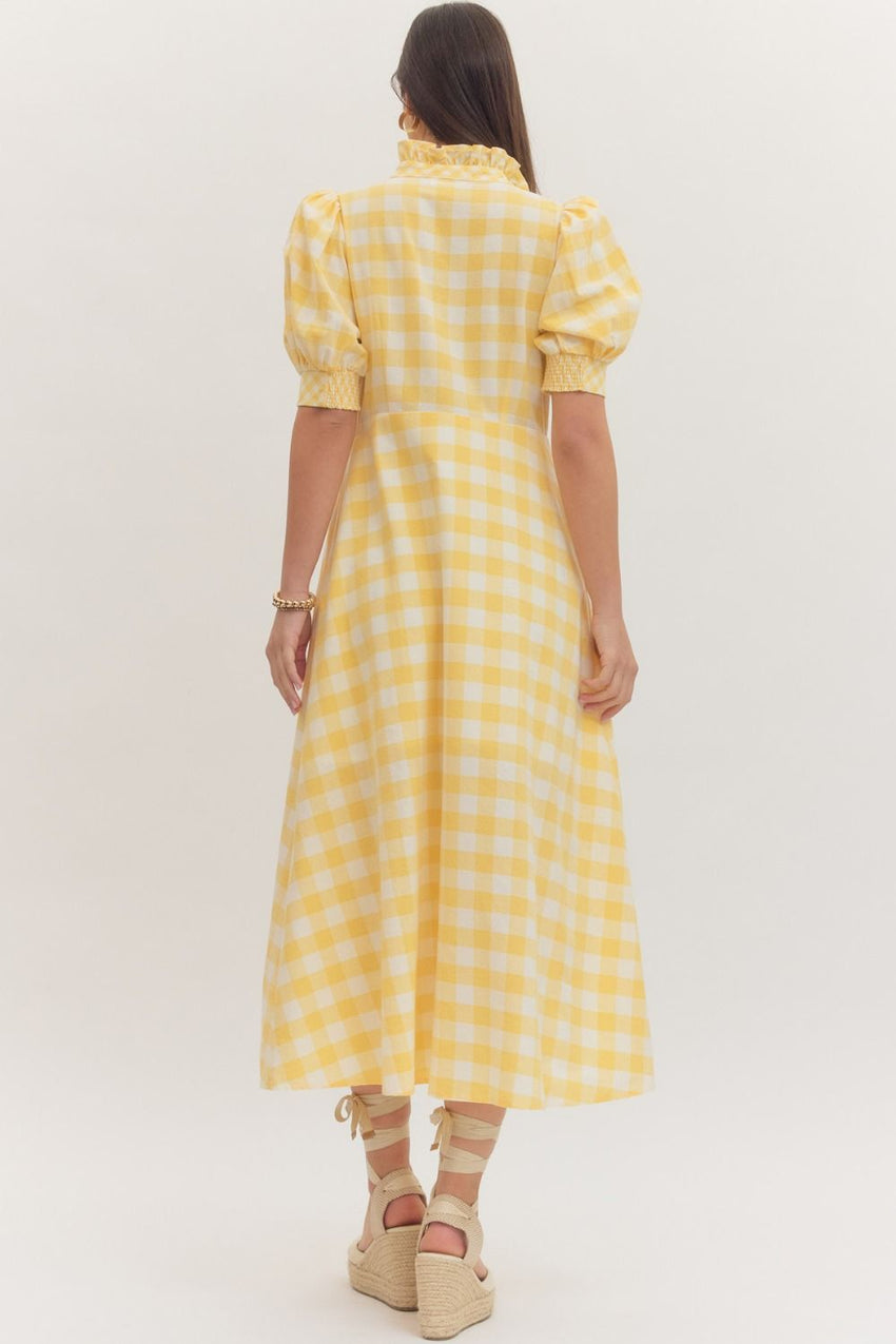 D30799 Gingham MIDI Dress