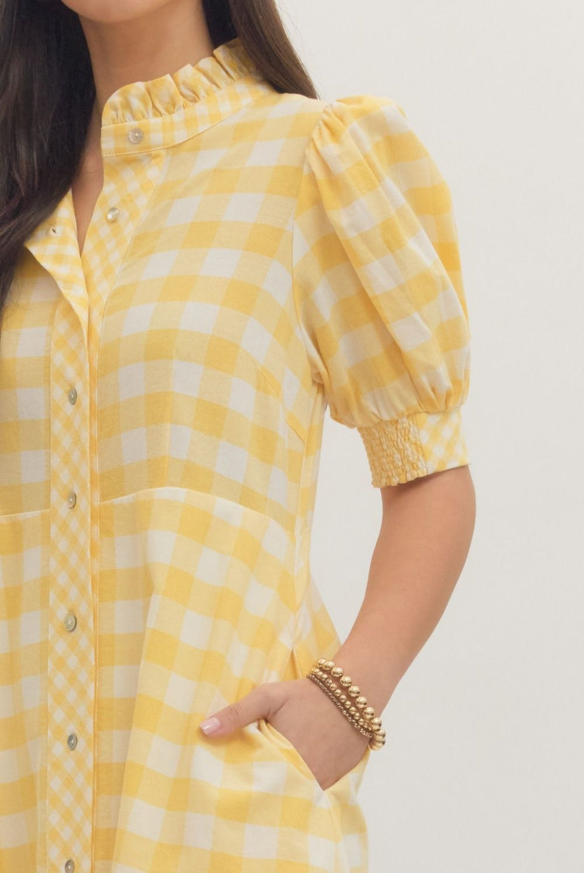 D30799 Gingham MIDI Dress