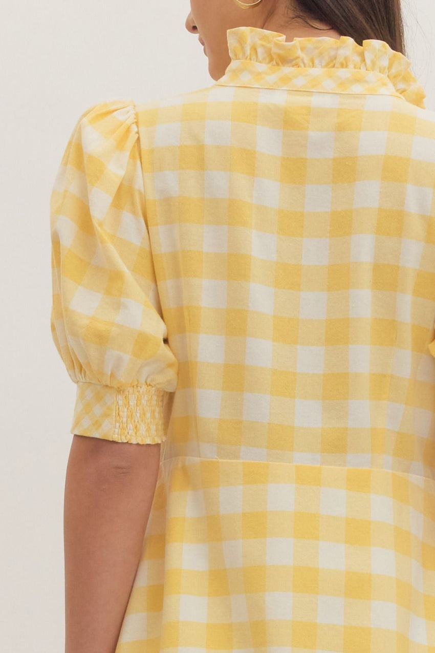 D30799 Gingham MIDI Dress