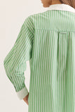 T30943 Green Striped Blouse