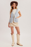 36704 Quilted Denim Vest