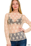 LT-6343Y IVORY LACE TOP