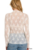 LT-6343Y IVORY LACE TOP