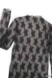 LT-6343Y BLACK LACE TOP