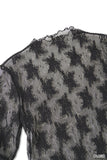 LT-6343Y BLACK LACE TOP