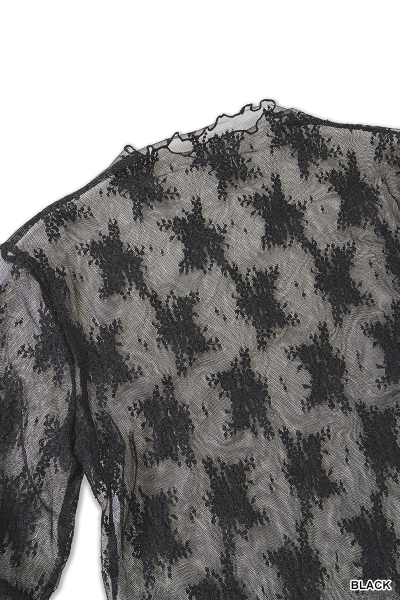 LT-6343Y BLACK LACE TOP