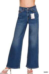 DTP-9586DD Dark Wash Wide Leg Denim