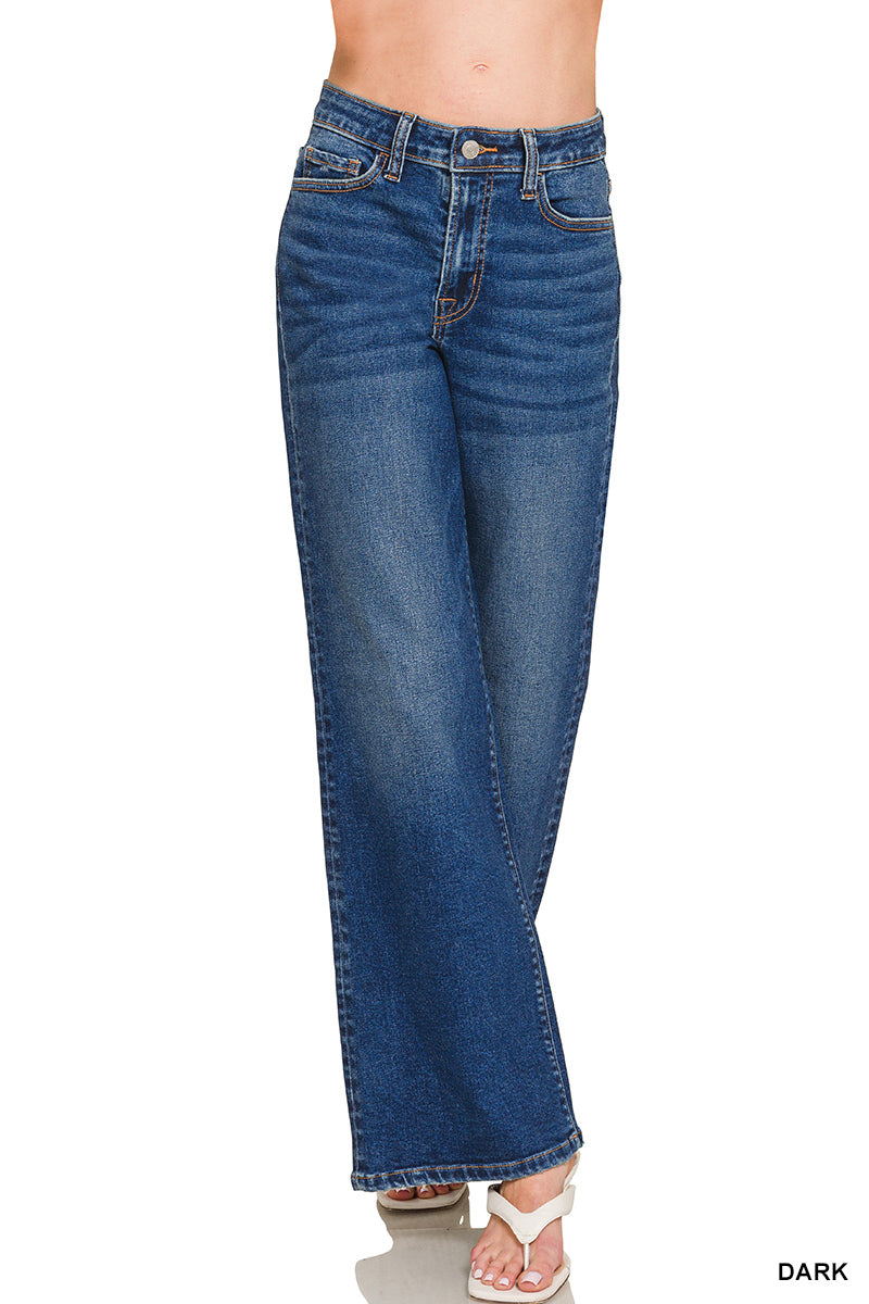 DTP-9586DD Dark Wash Wide Leg Denim