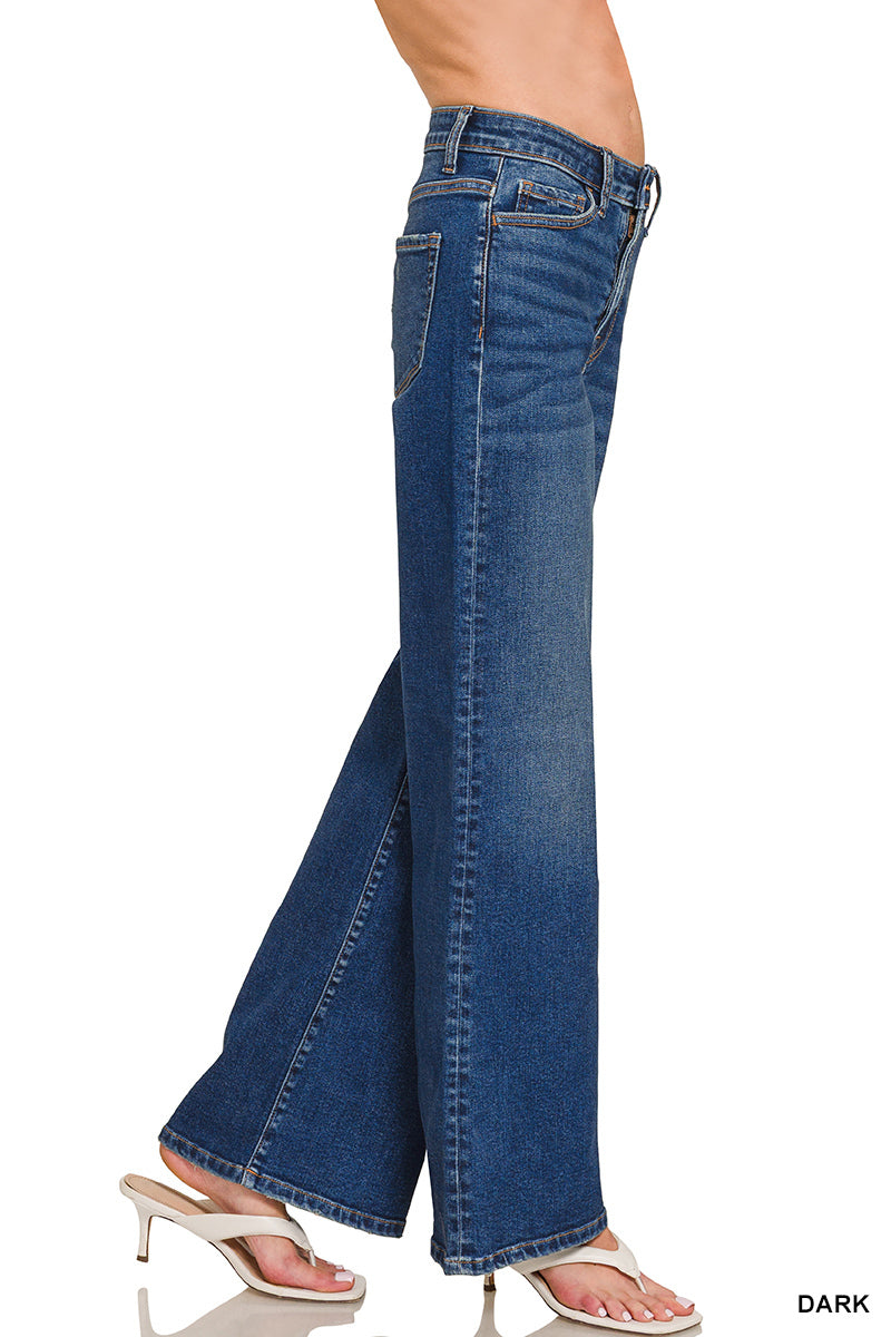 DTP-9586DD Dark Wash Wide Leg Denim