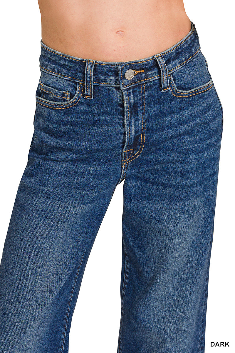 DTP-9586DD Dark Wash Wide Leg Denim