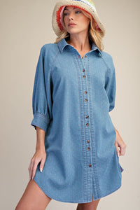 ED29321 Denim Shirt Dress