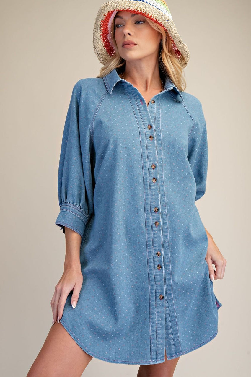 ED29321 Denim Shirt Dress
