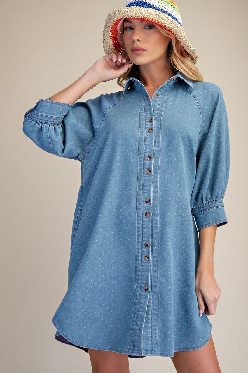 ED29321 Denim Shirt Dress