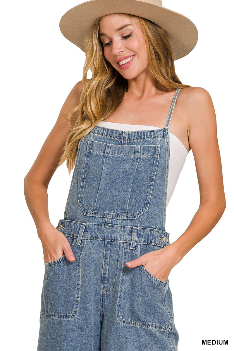 DTO-9574 Wide Leg Overalls