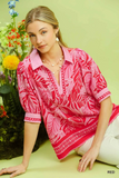 C5775 Tropical Print Blouse