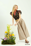 K1480 Black Ruffle Sleeve