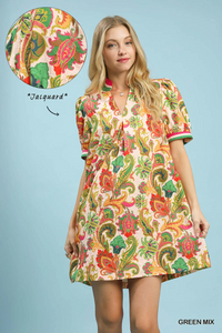 K1479 Green Mix Dress