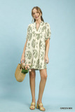 K1856 Paisley Scallop Trim Dress
