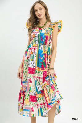 K2011 Smocked Midi Dress