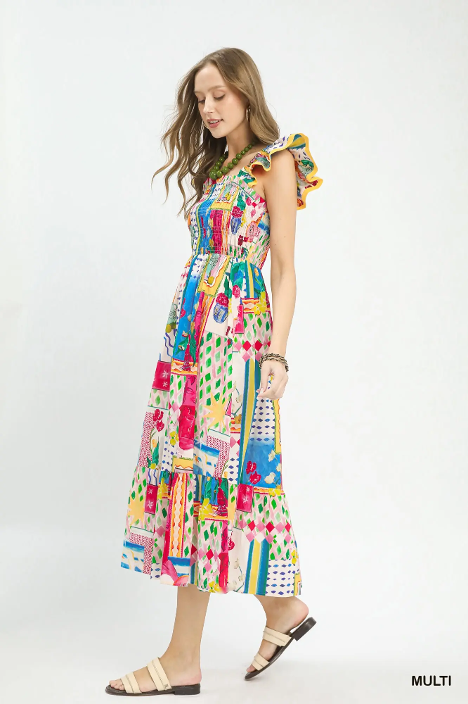 K2011 Smocked Midi Dress