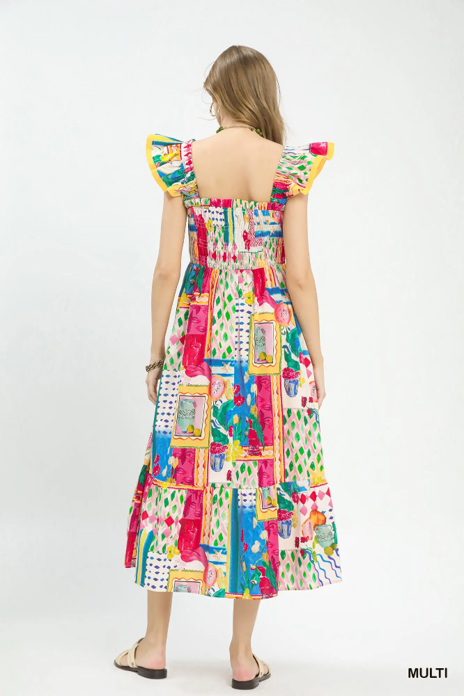 K2011 Smocked Midi Dress