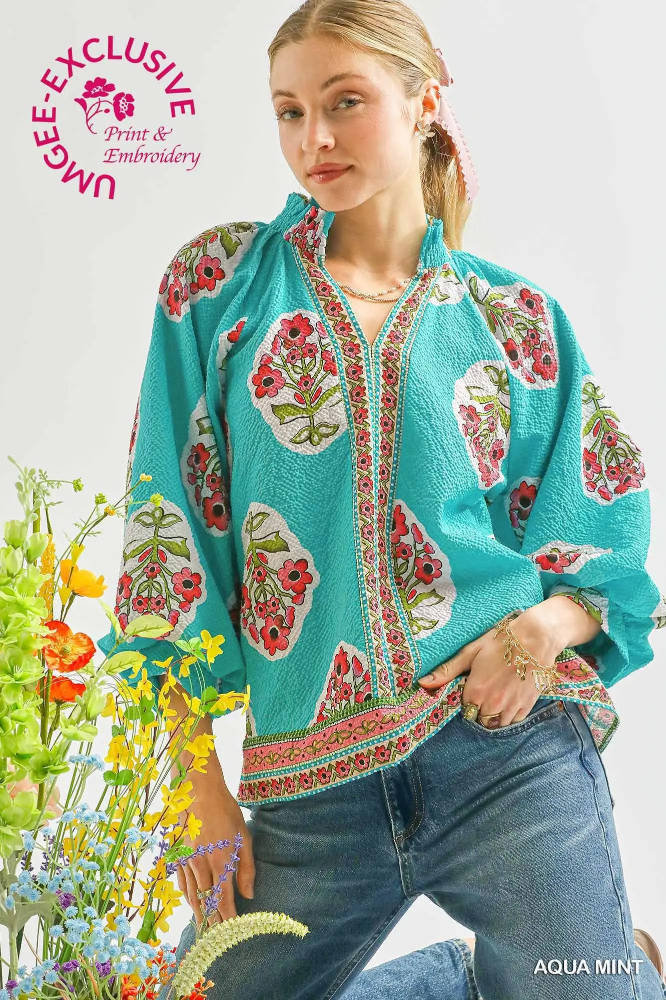C5839 Boho Tunic Top