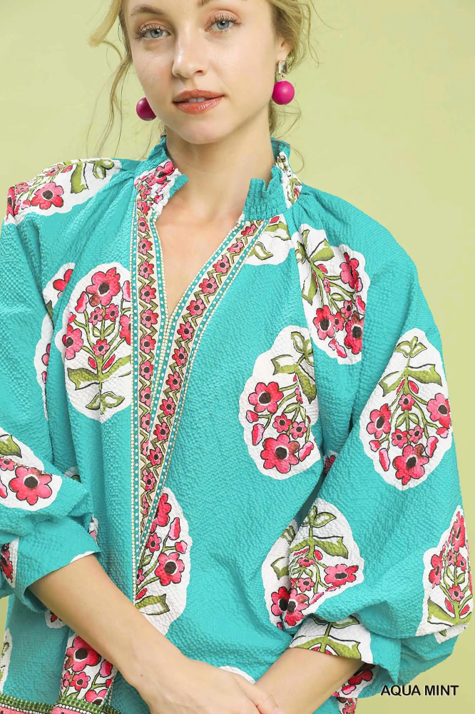 C5839 Boho Tunic Top