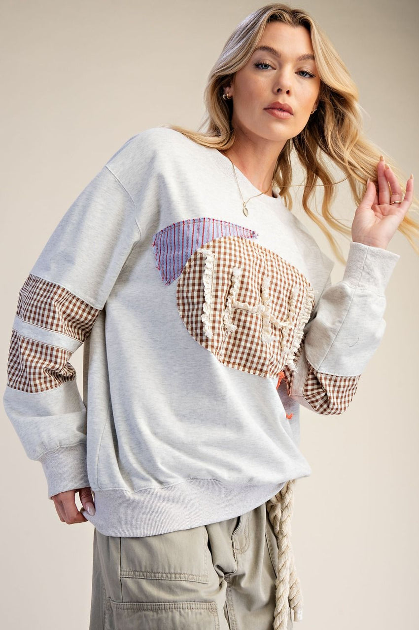 ET29526 Lt. Heather Grey Game Day Pullover