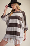 ET72082 Ash Grey Terry Rugby Top