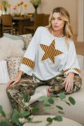 ET71883 Star Patch Terry Tunic