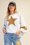 ET71883 Star Patch Terry Tunic