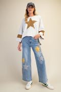 ET71883 Star Patch Terry Tunic