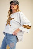 ET71883 Star Patch Terry Tunic