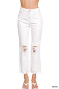 DMP-1857A Distressed Straight Pants