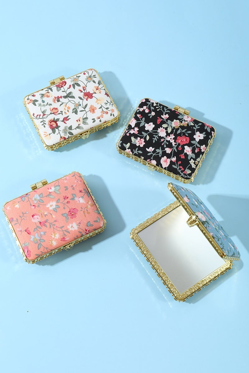 U938E Floral Mini Hand Mirror