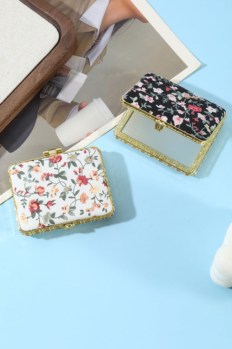 U938E Floral Mini Hand Mirror