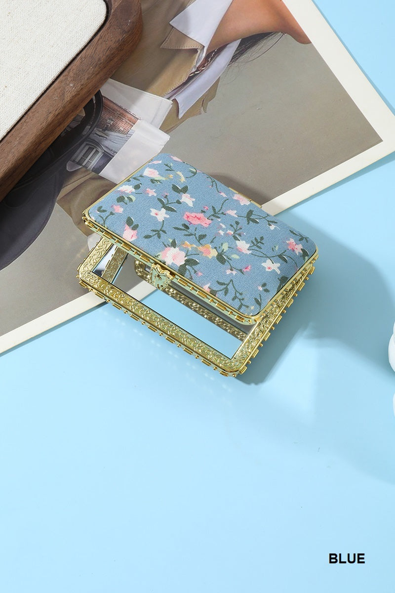 U938E Floral Mini Hand Mirror