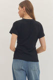T31275 Black Knit Top