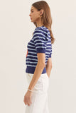 T30685 Navy Anchor Sweater