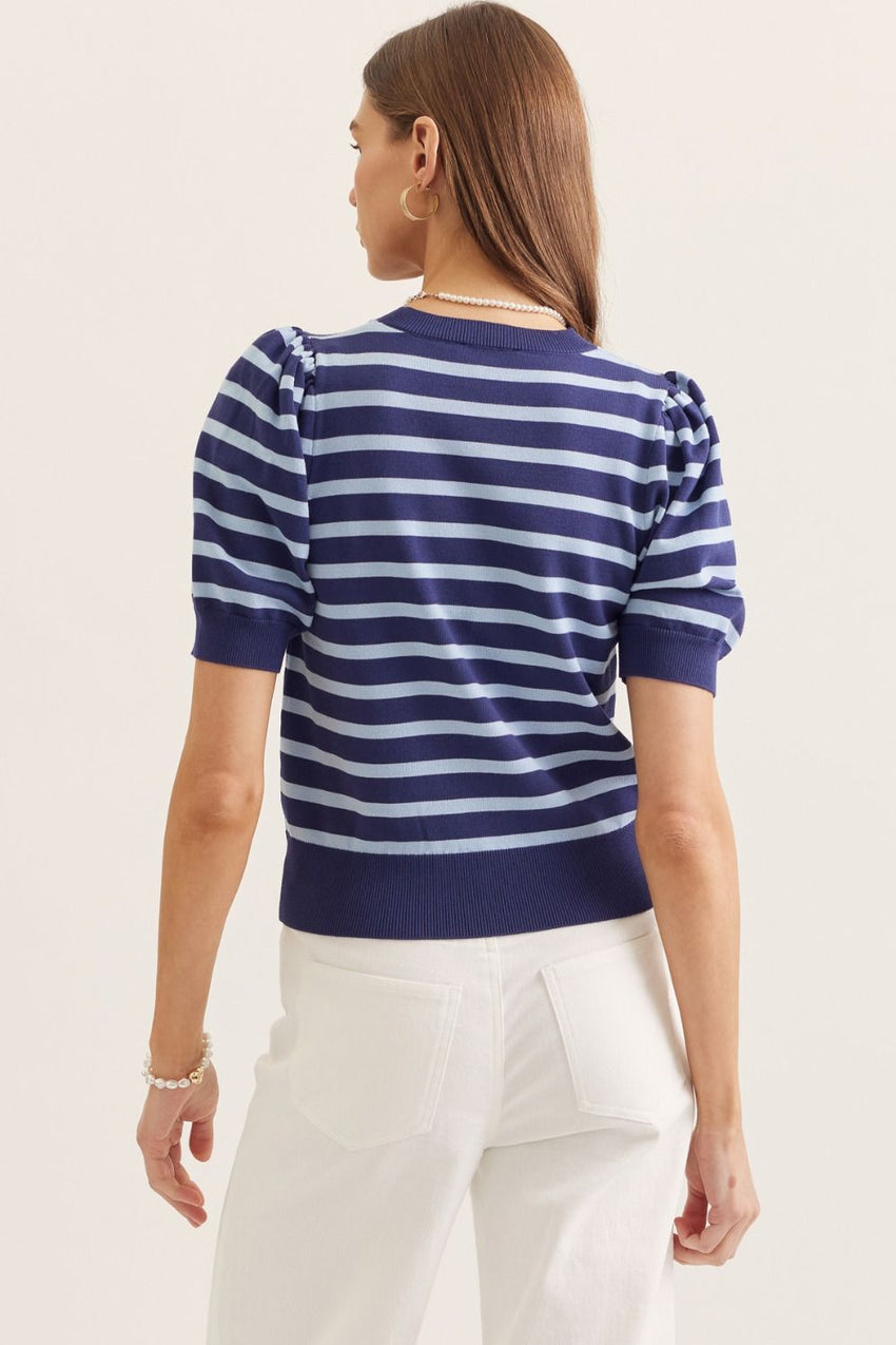T30685 Navy Anchor Sweater