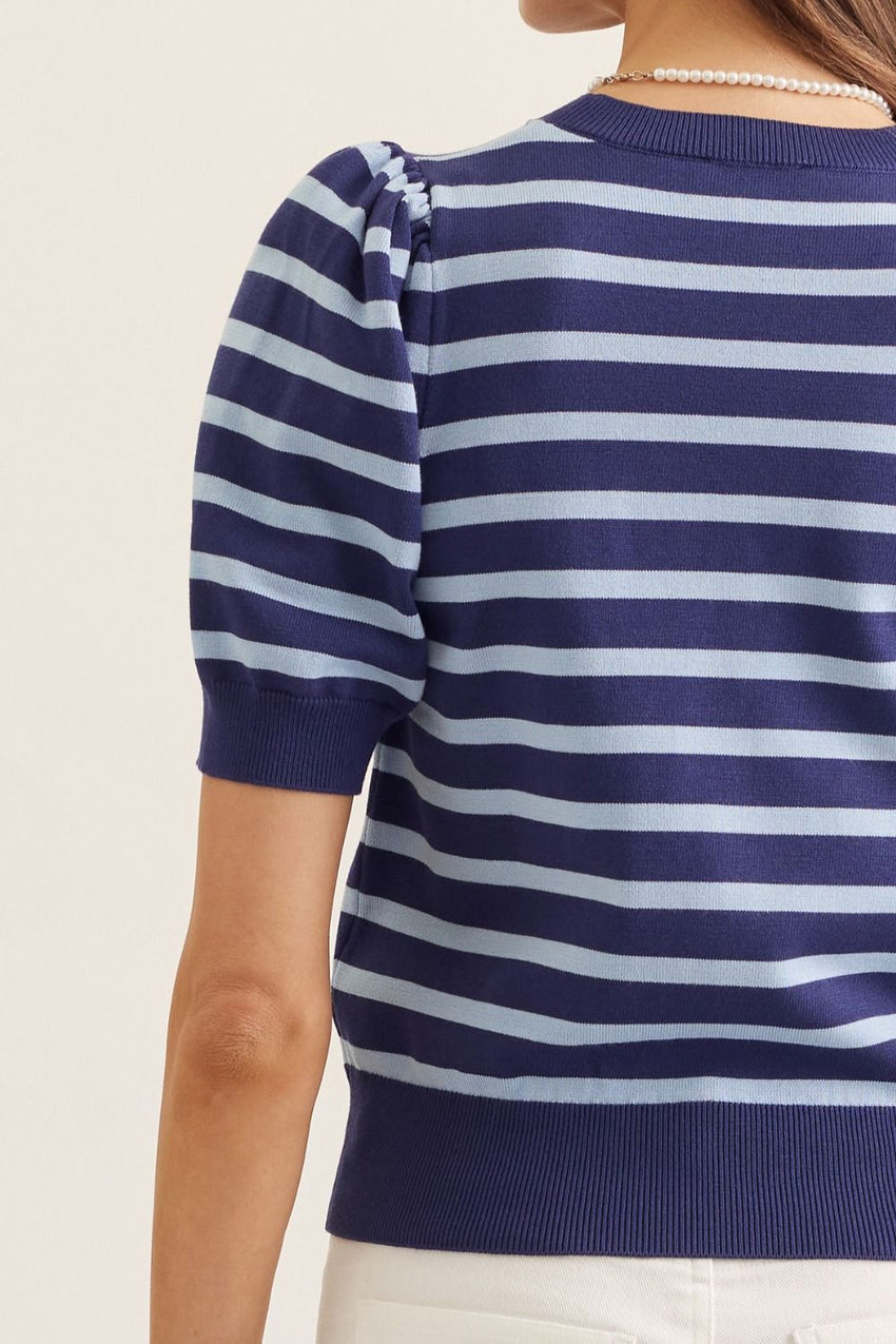 T30685 Navy Anchor Sweater
